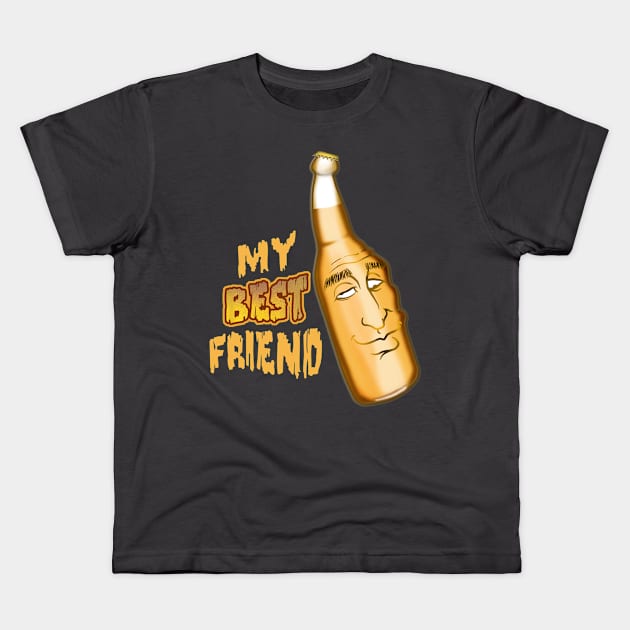 Beer- My Best Freind Kids T-Shirt by the Mad Artist